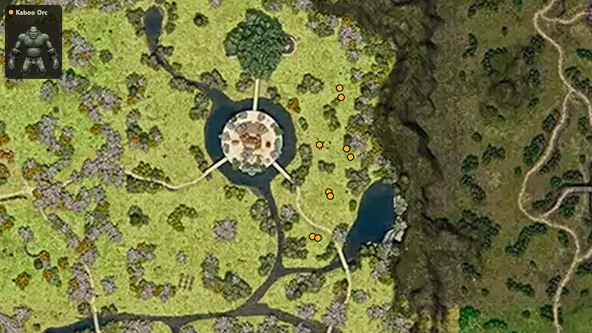 Map: where Kaboo Orc spawn