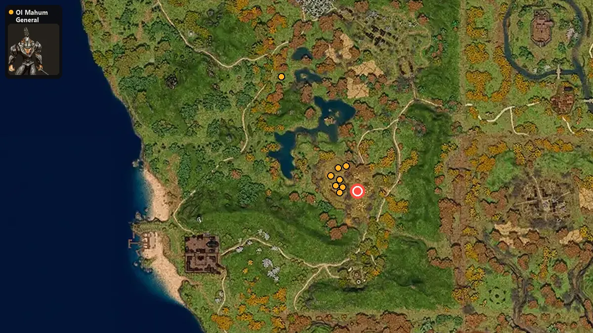 Map: where Ol Mahum General spawn