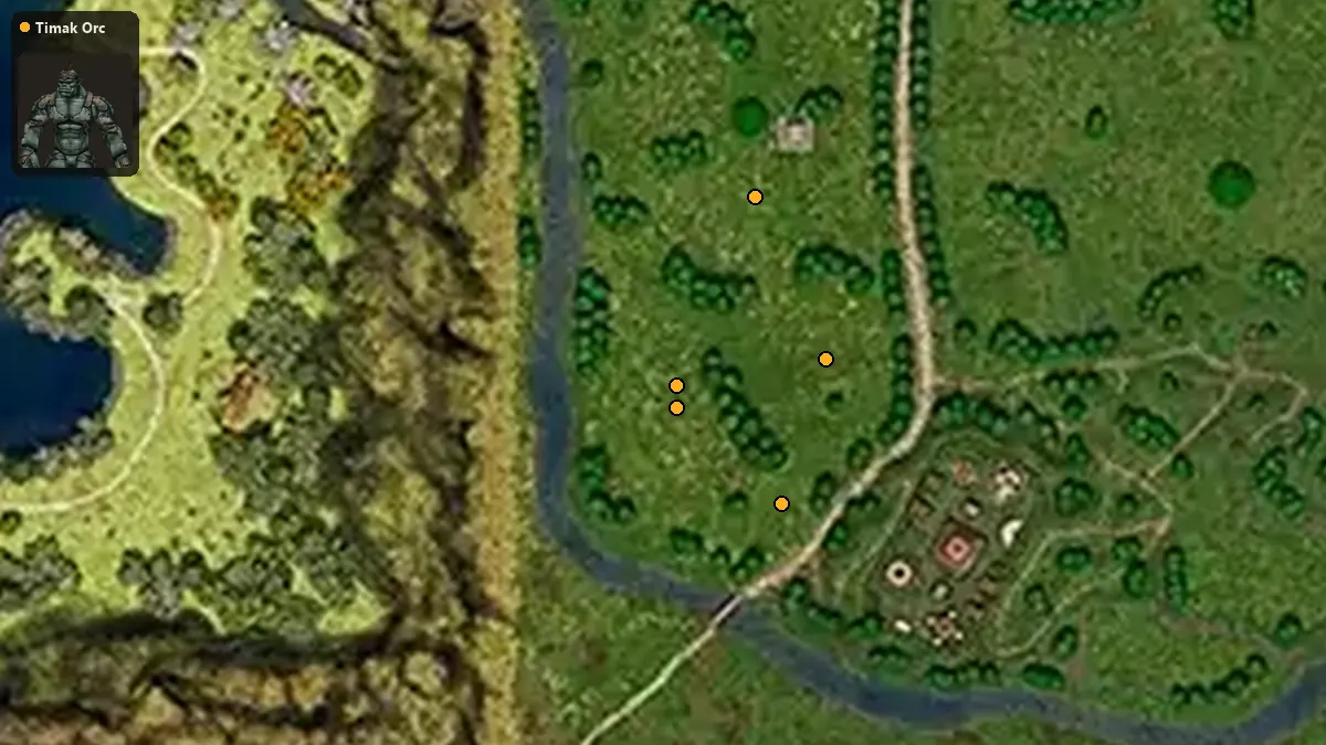 Map: where Timak Orc spawn