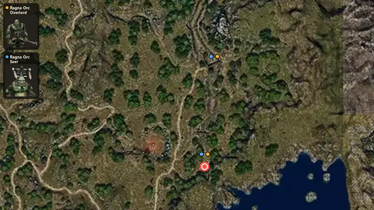 Map: where Ragna Orc Overlord, Ragna Orc Seer spawn