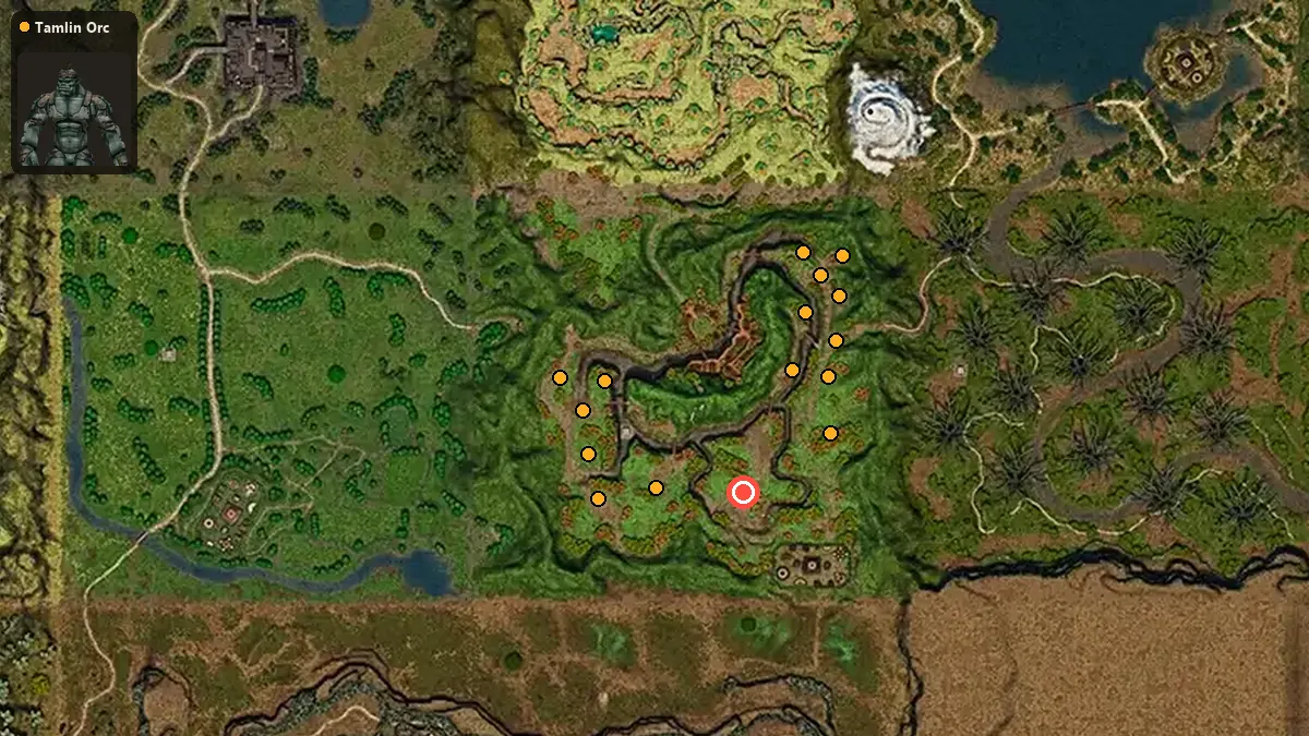 Карта: где стоят Tamlin Orc