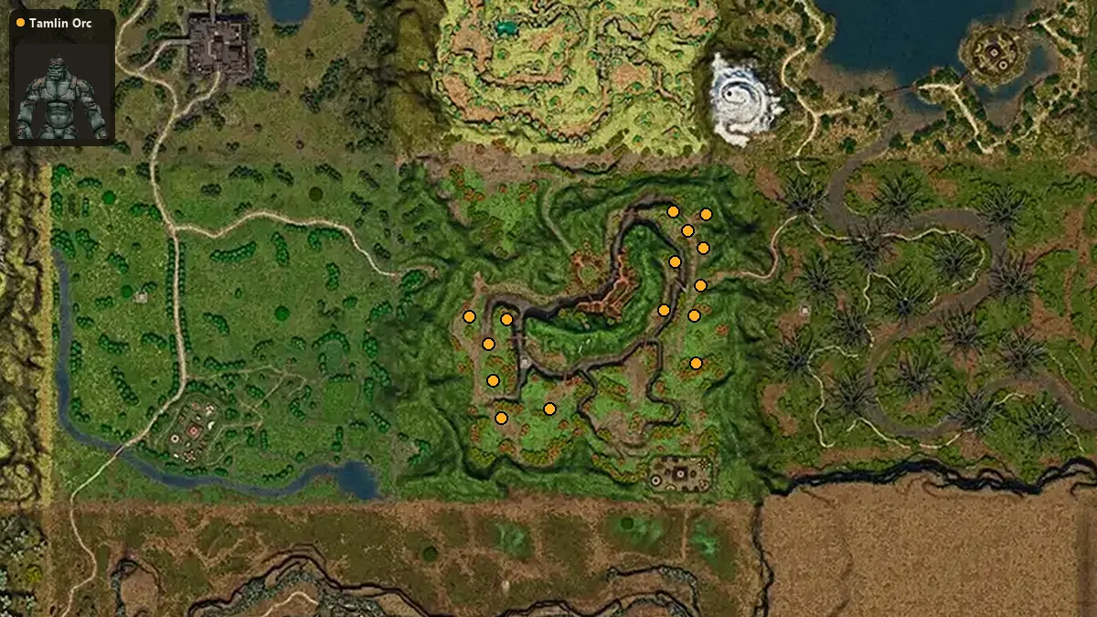 Карта: где стоят Tamlin Orc