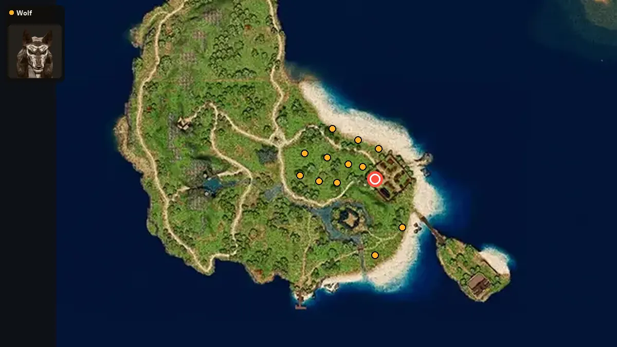 Map: where Wolf spawn