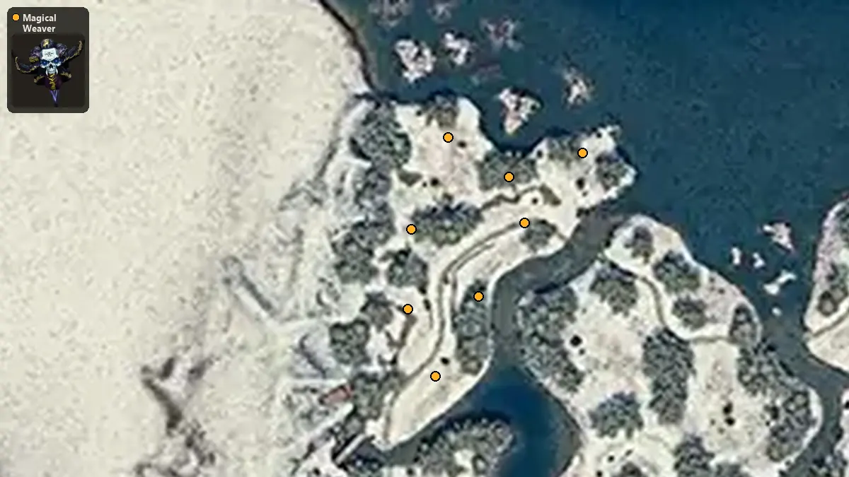 Map: where Magical Weaver spawn