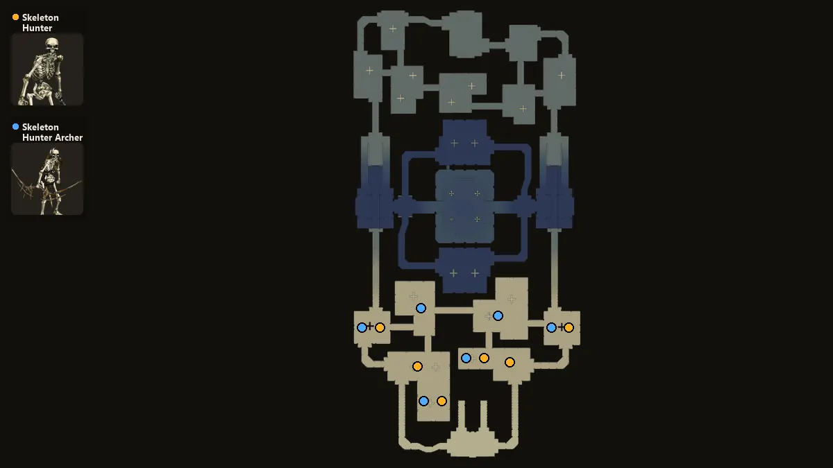 Карта: где стоят Skeleton Hunter, Skeleton Hunter Archer