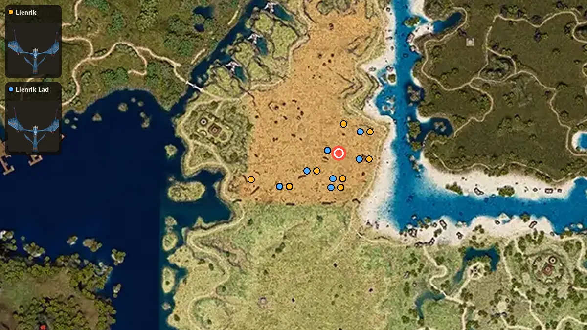 Map: where Lienrik, Lienrik Lad spawn