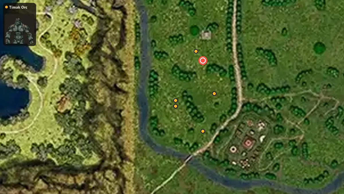 Map: where Timak Orc spawn