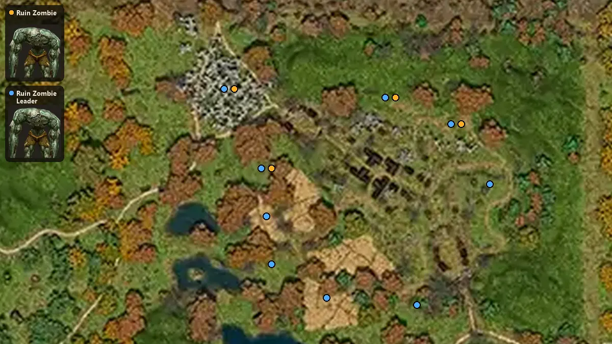 Map: where Ruin Zombie, Ruin Zombie Leader spawn