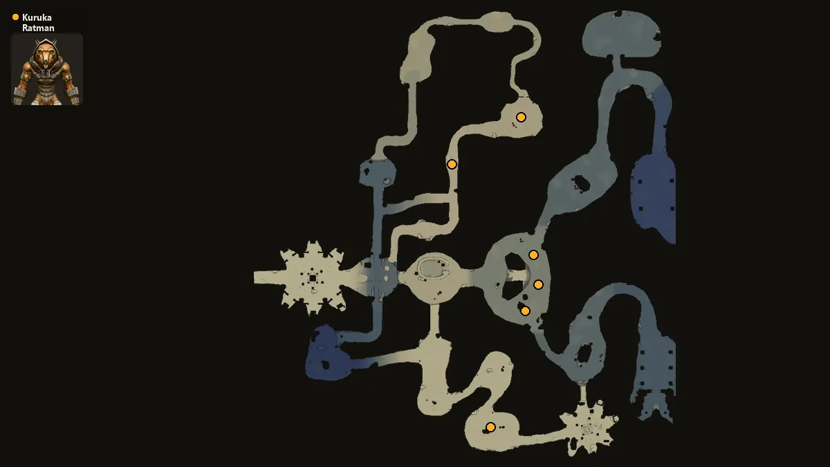 Map: where Kuruka Ratman spawn