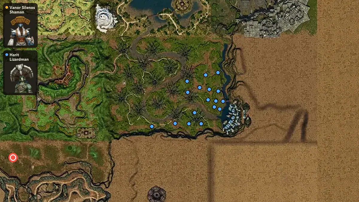 Map: where Vanor Silenos Shaman, Harit Lizardman Shaman spawn