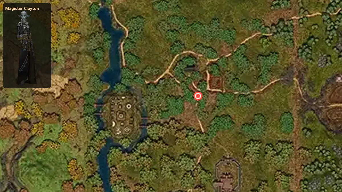 Map: where Magister Clayton stands