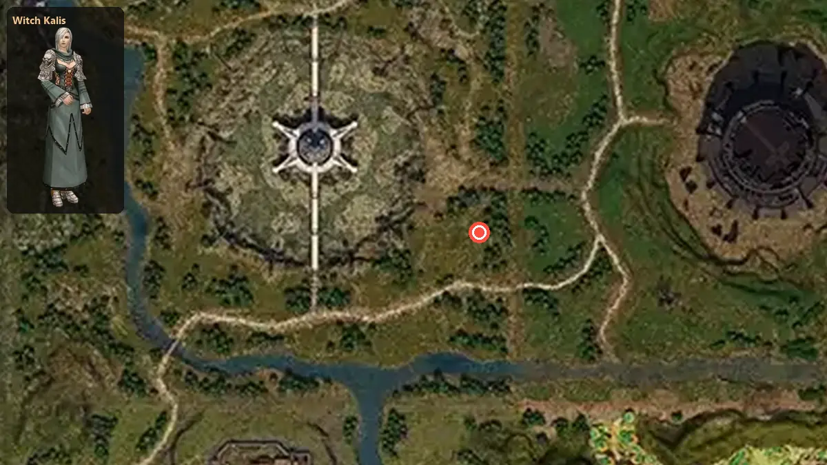 Map: where Witch Kalis stands
