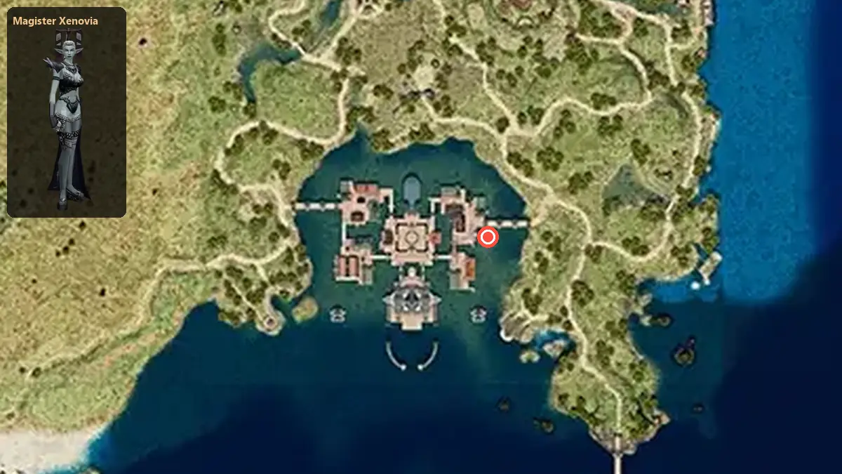 Map: where Magister Xenovia stands