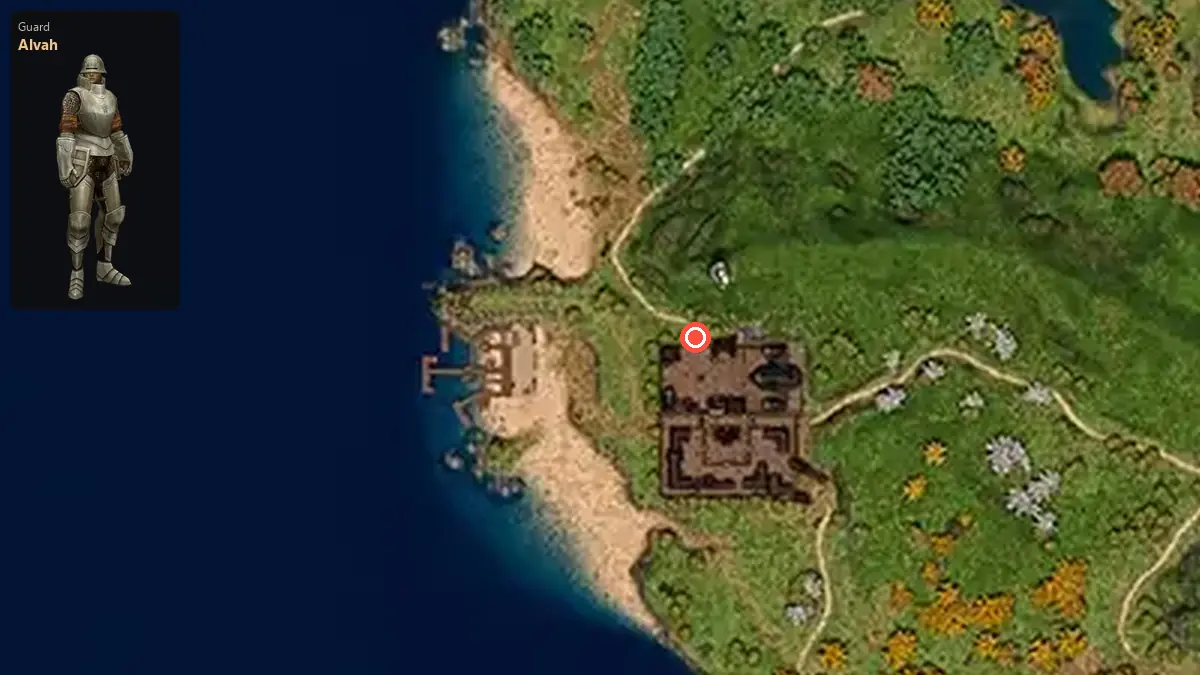 Map: where Alvah stands