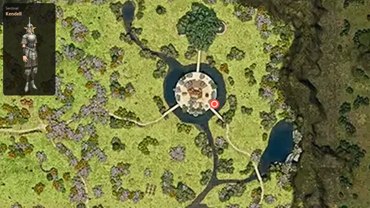 Map: where Kendell stands