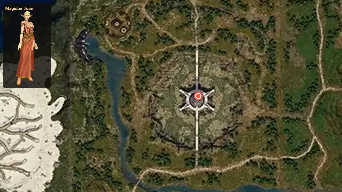 Map: where Magister Joan stands