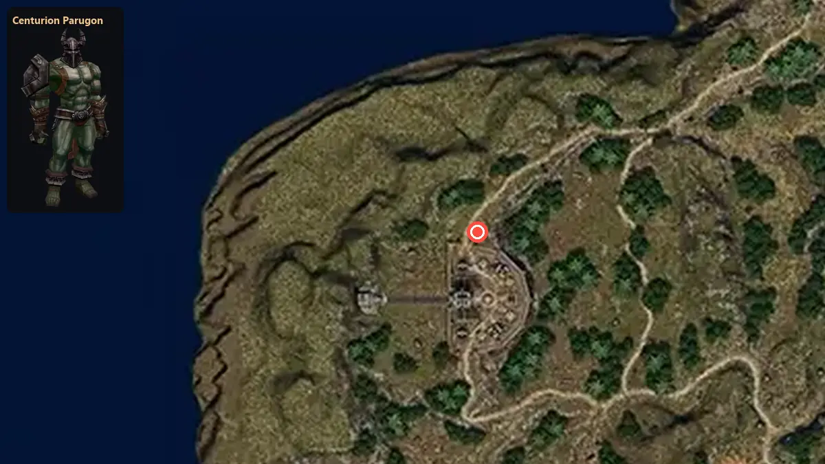 Map: where Centurion Parugon stands