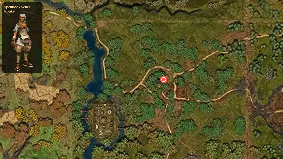 Карта: где стоит Spellbook Seller Rouke