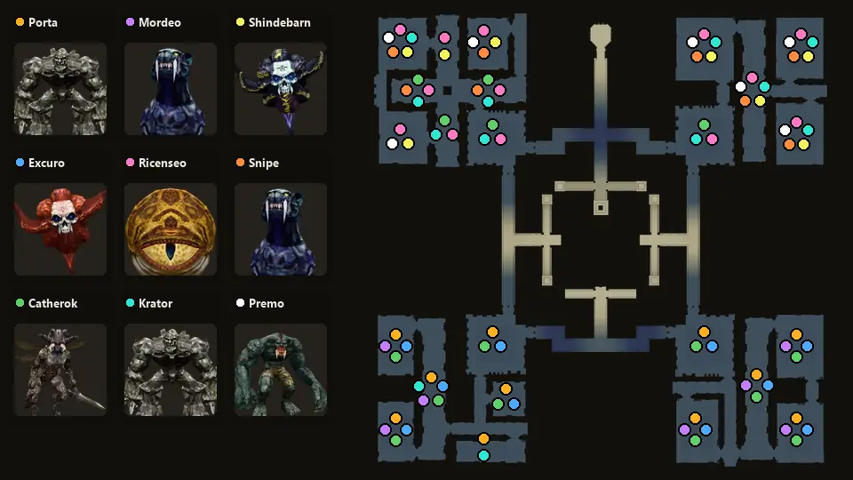 Карта: где стоят Porta, Excuro, Catherok, Mordeo, Ricenseo, Krator, Shindebarn, Snipe, Premo