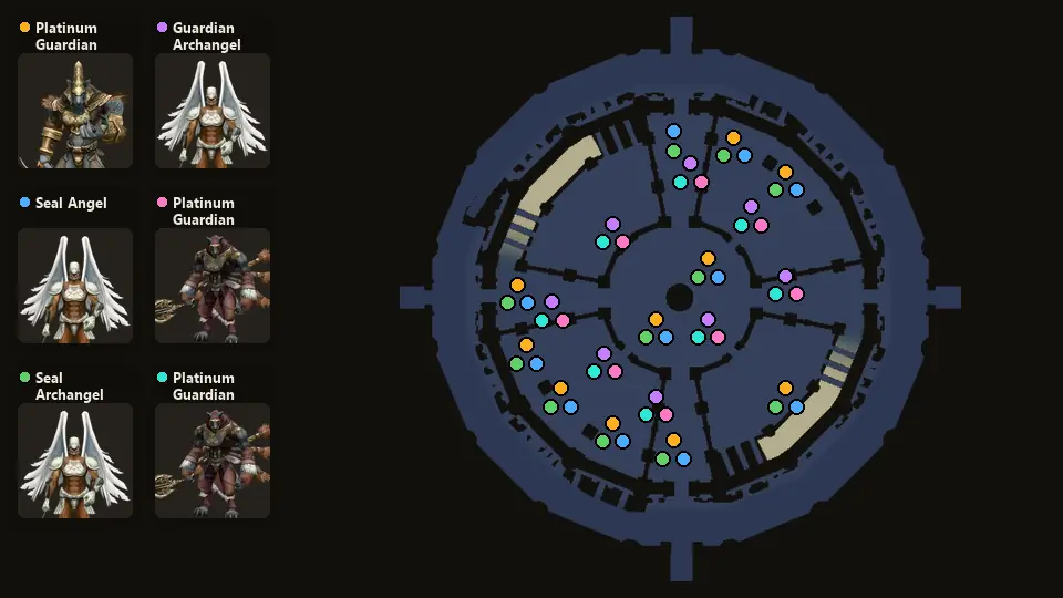 Карта: где стоят Platinum Guardian Prefect, Seal Angel, Seal Archangel, Guardian Archangel, Platinum Guardian Chief, Platinum Guardian Shaman