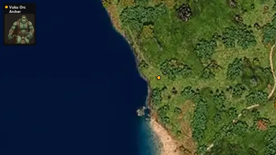 Map: where Vuku Orc Archer spawn