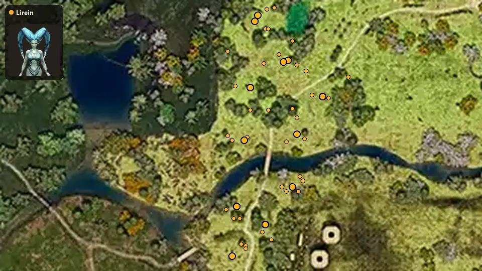 Map: where Lirein spawn