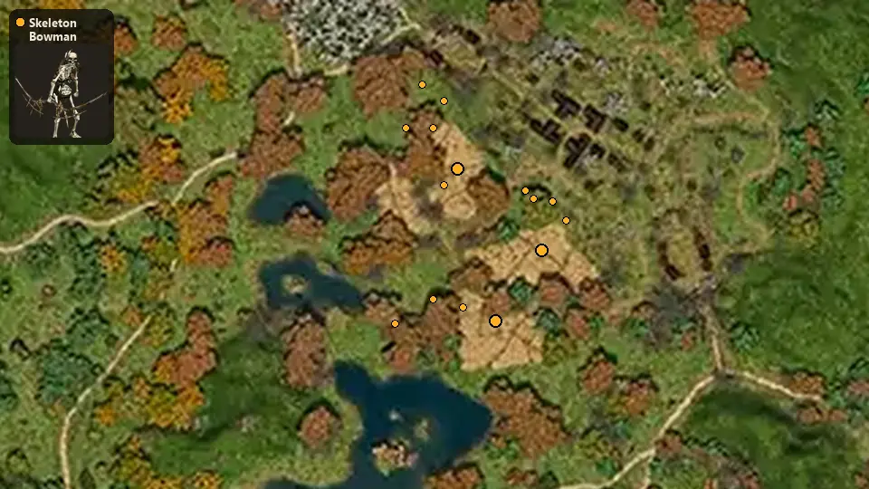 Map: where Skeleton Bowman spawn