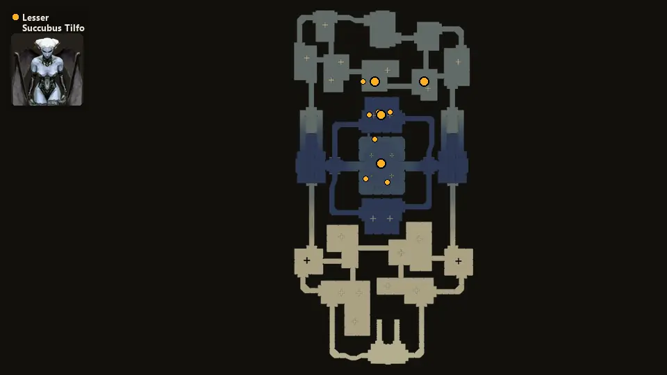 Map: where Lesser Succubus Tilfo spawn