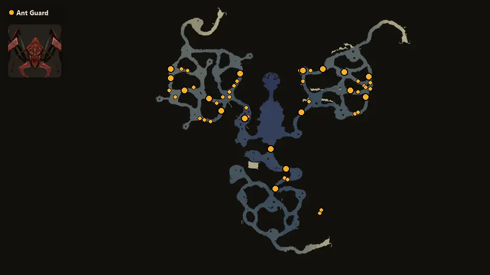 Map: where Ant Guard spawn