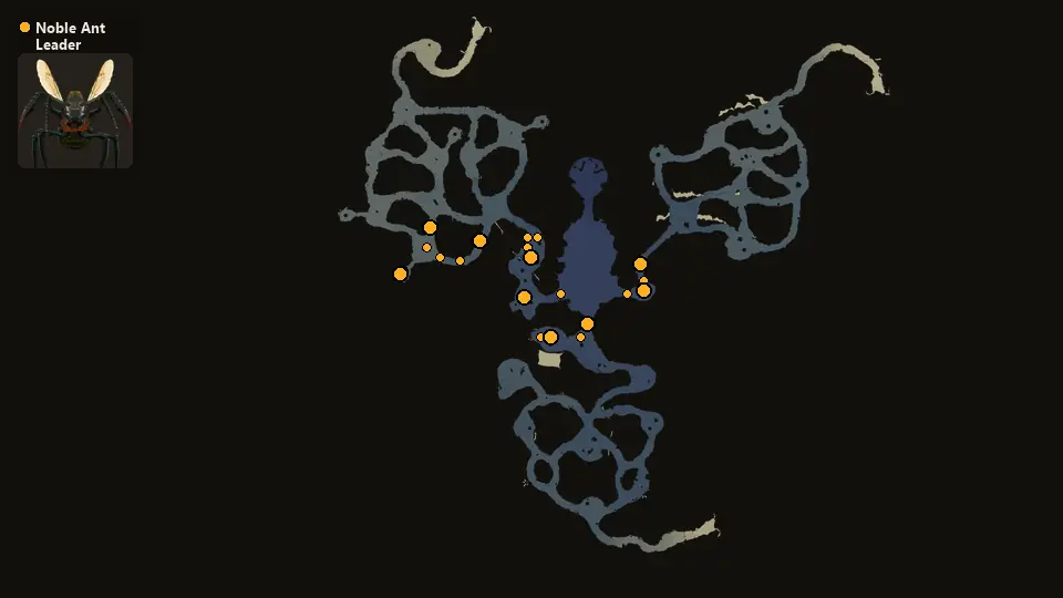 Map: where Noble Ant Leader spawn