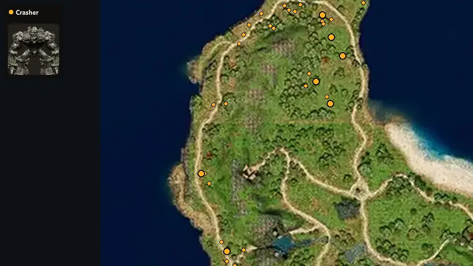 Map: where Crasher spawn