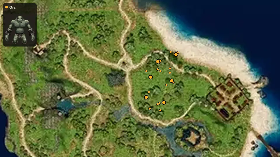 Map: where Orc spawn