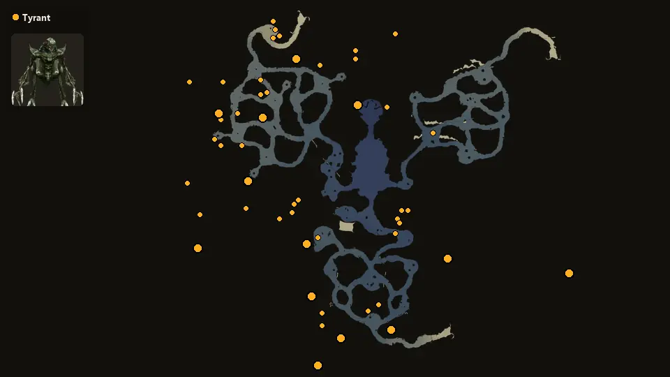 Map: where Tyrant spawn