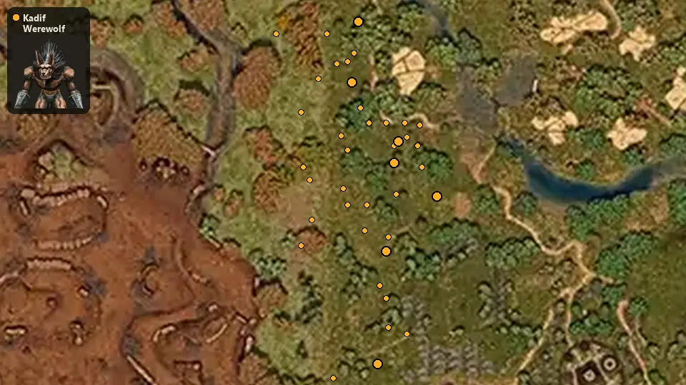 Map: where Kadif Werewolf spawn