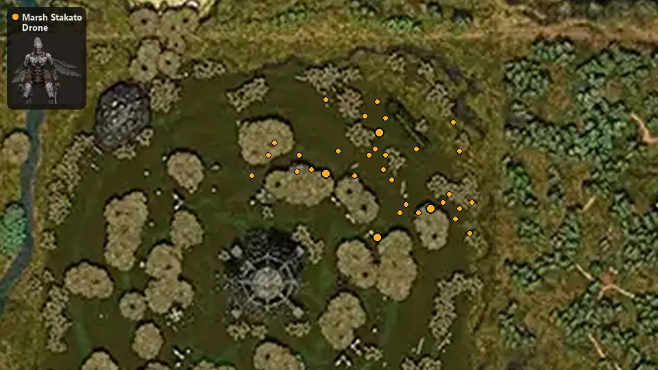 Map: where Marsh Stakato Drone spawn