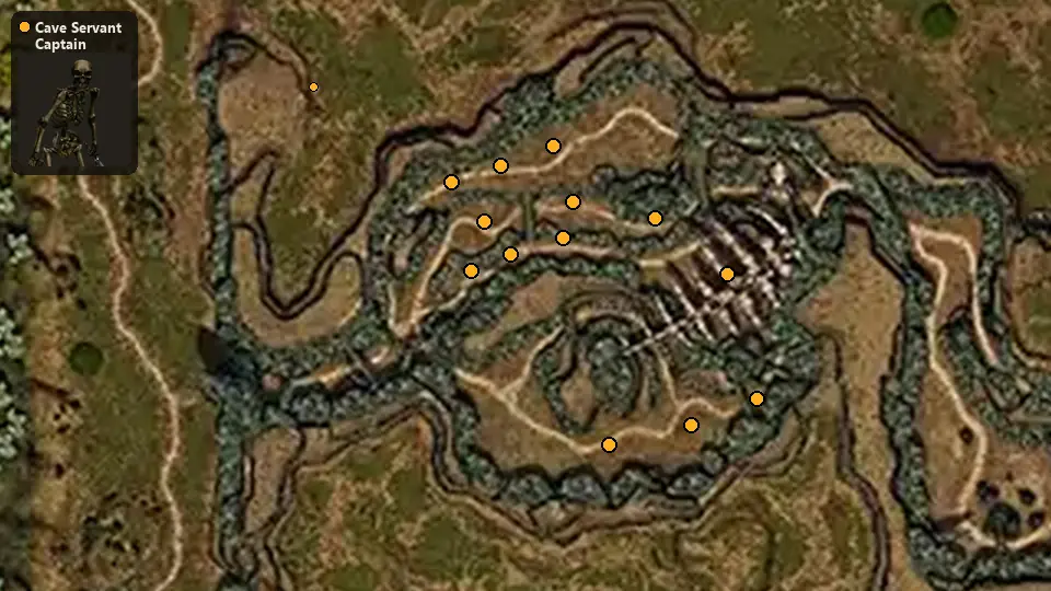 Карта: где стоят Cave Servant Captain
