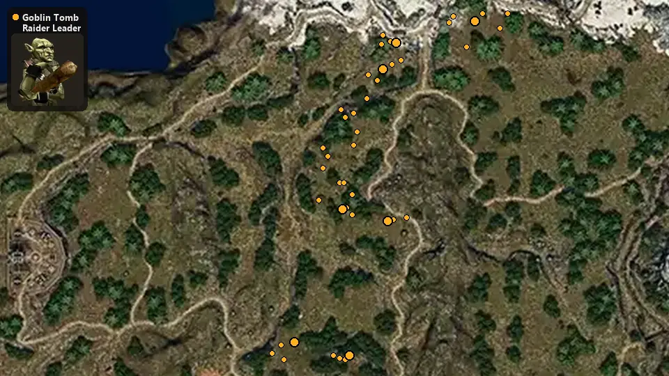 Map: where Goblin Tomb Raider Leader spawn