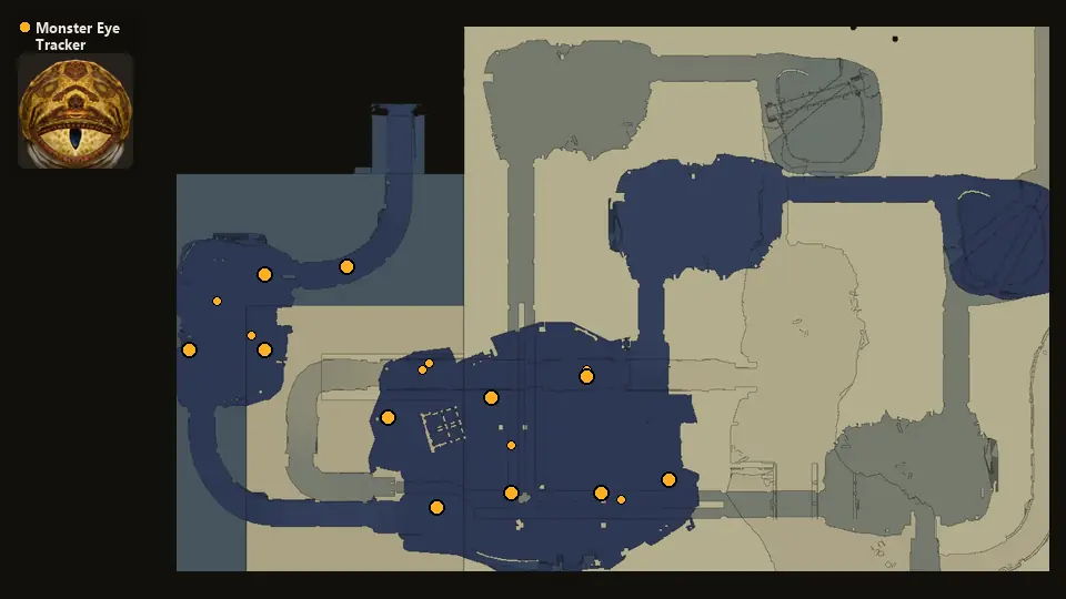 Map: where Monster Eye Tracker spawn