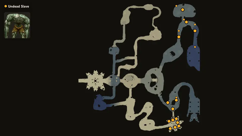 Map: where Undead Slave spawn