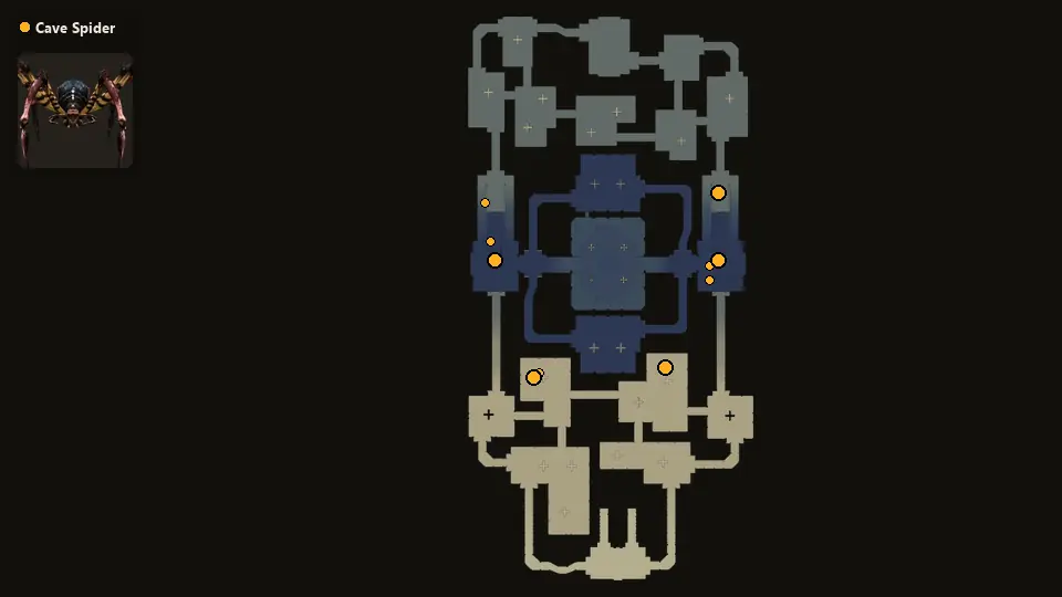 Карта: где стоят Cave Spider