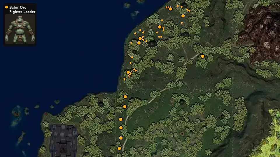 Map: where Balor Orc Fighter Leader spawn