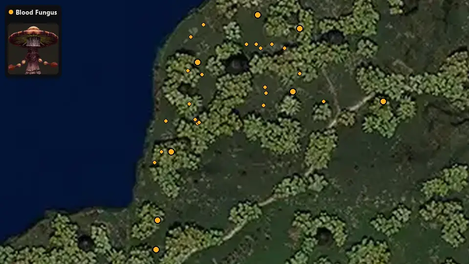 Map: where Blood Fungus spawn
