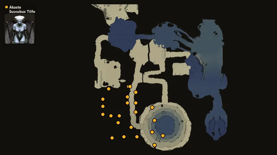Map: where Akaste Succubus Tilfo spawn