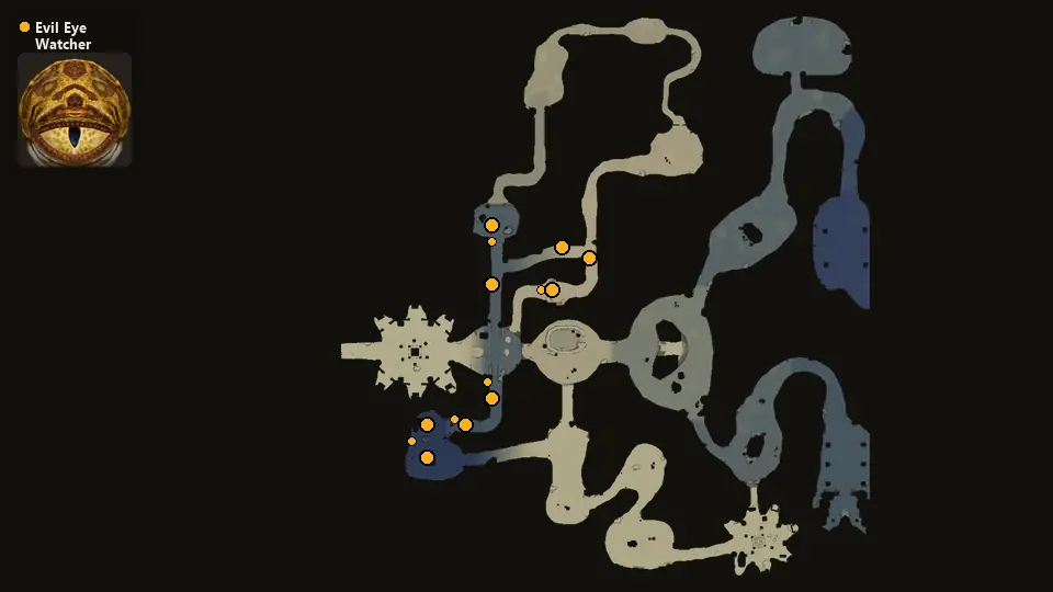 Map: where Evil Eye Watcher spawn