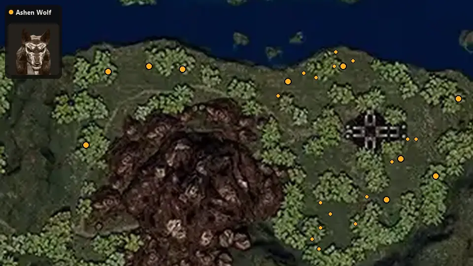 Map: where Ashen Wolf spawn