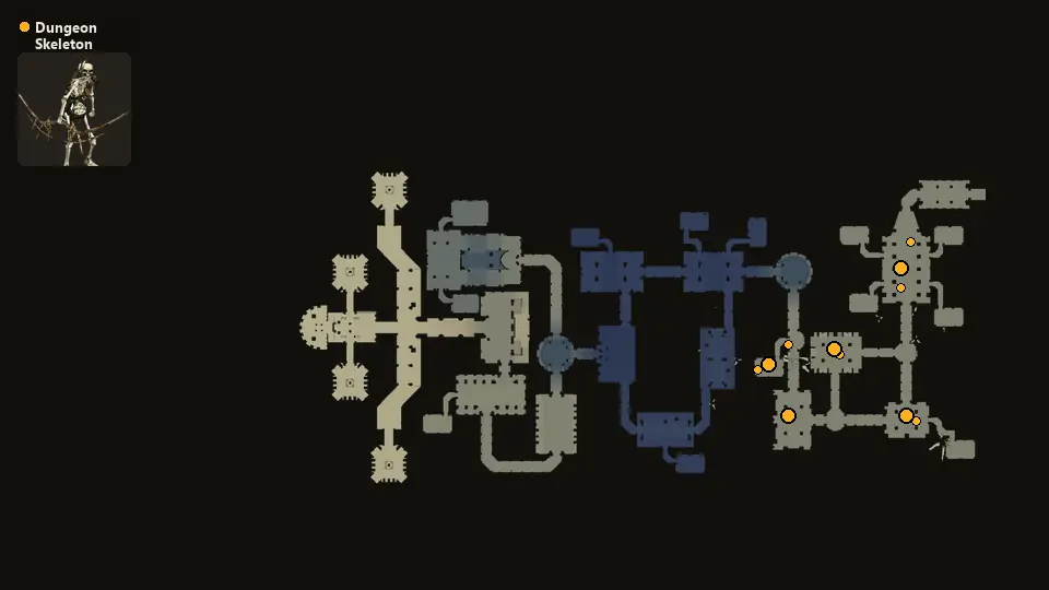 Карта: где стоят Dungeon Skeleton Archer