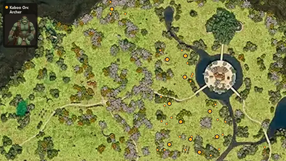 Map: where Kaboo Orc Archer spawn