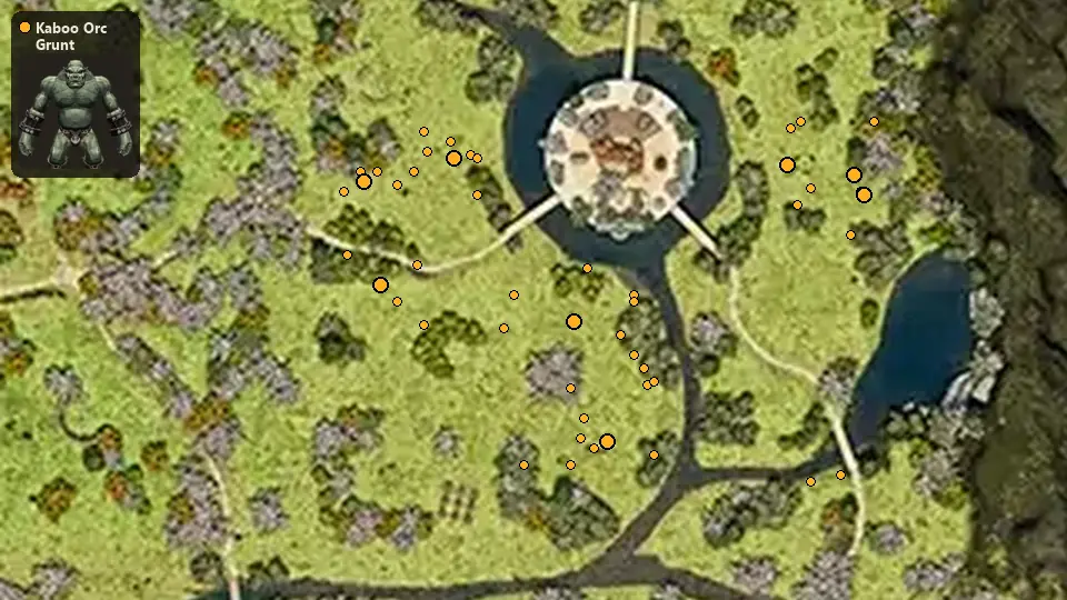 Map: where Kaboo Orc Grunt spawn