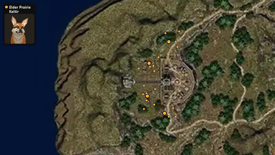 Карта: где стоят Elder Prairie Keltir