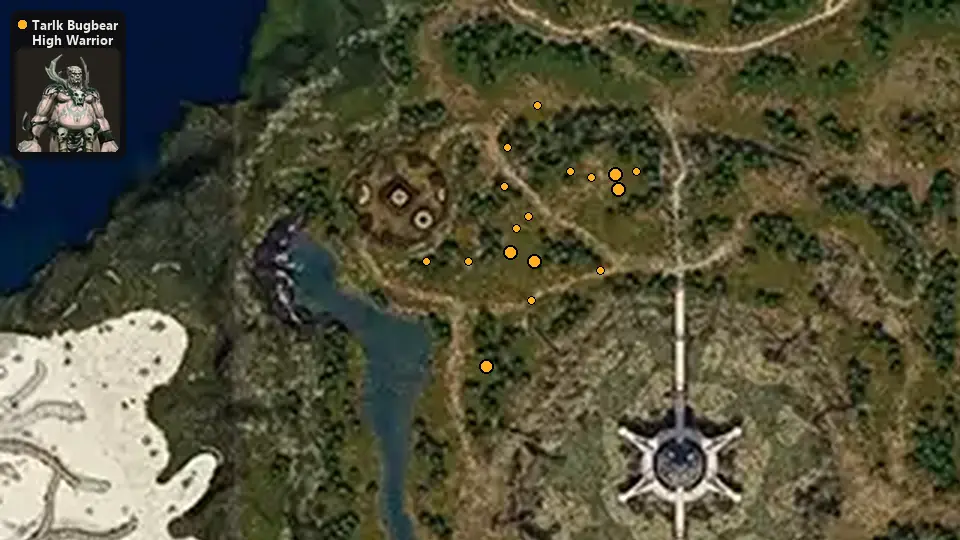 Map: where Tarlk Bugbear High Warrior spawn